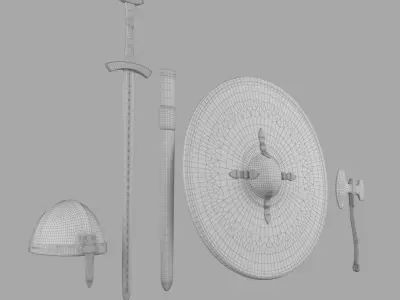 Viking Weapons Low-poly 3D model