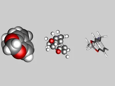 Ecstasy MDMA molecule 3D model
