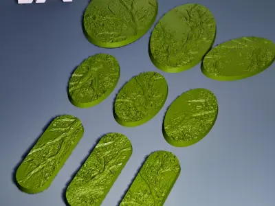 HD Base set 30 - Tree Roots 3D print model