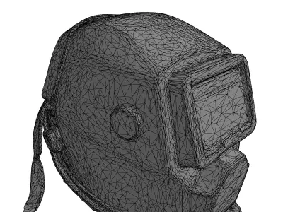 Industrial Welding Helmet 3D Model Low-poly 3D model purchase