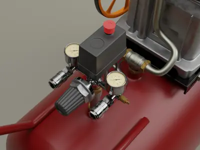 Industrial Air Compressor 3D model purchase