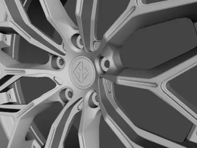 WHEEL BASED PRECISION FORGED ALUIMINIUN  3D model