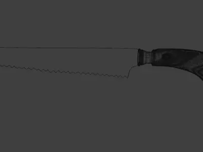 Low-poly Bonesaw 3D Model Low-poly 3D model