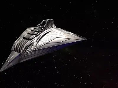 Space Ship 3D model 14