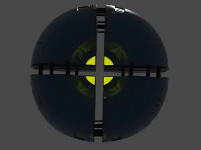 Old Y2J Hollow Sphere Low-poly 3D model
