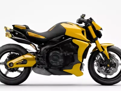 Urban Streetfighter High-Poly Concept Motorcycle 3D model