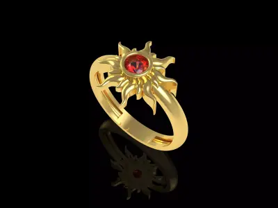 The fire Sun Ring 3D print model