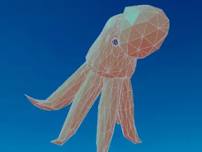 Octopus low-poly Free low-poly 3D model