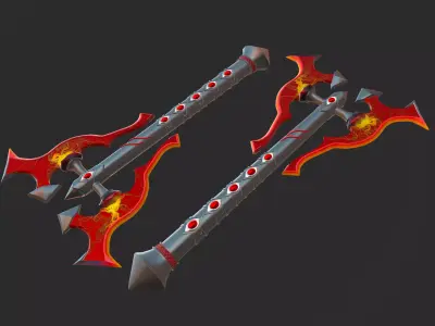Fire Axe  Low-poly 3D model