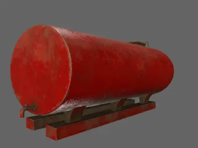 tanker tank Low-poly 3D model