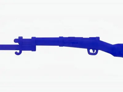 Lego detailed rifle toy gun Low-poly 3D model