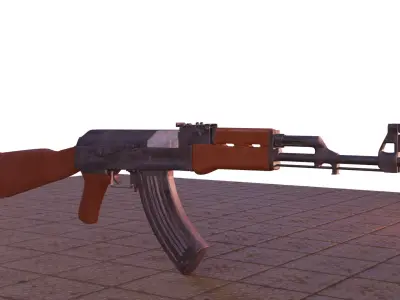 AK 47 3D model 6