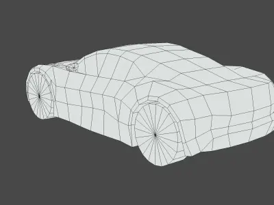High-Quality Generic Sports Car Low-poly 3D model