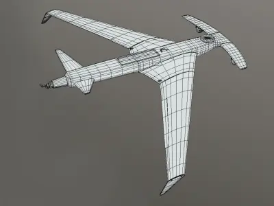 Drone Shark Low-poly 3D model
