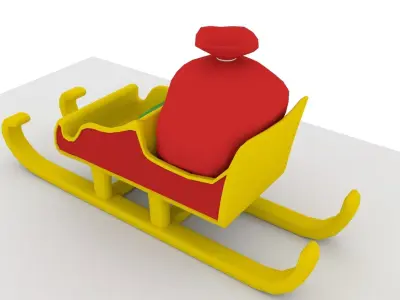 Sleigh 3D Model Free 3D model