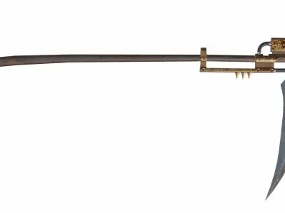 Battle scythe Low-poly 3D model