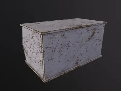 Wooden Storage Bin 3D Model Low-poly 3D model