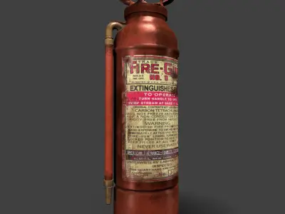 Fire Extinguisher Game Ready Low-poly 3D model