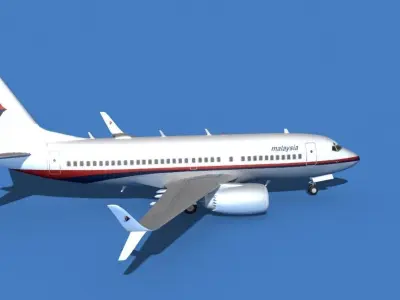 Boeing 737 MAX 7 Malaysia 3D model