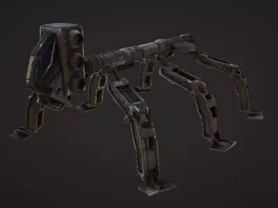 spider bot Low-poly 3D model purchase