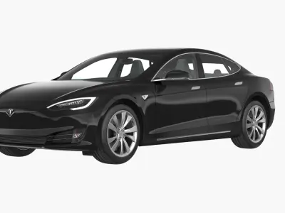 Tesla Model S and Frame Rigged Collection 3D model