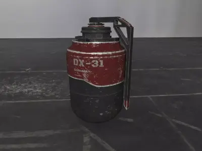 Grenade Lowpoly game 3D  Low-poly 3D model