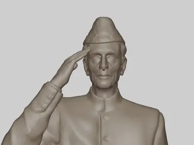 Quaid E Azam Muhammad Ali Jinnah Bronze Sculpture 3D model