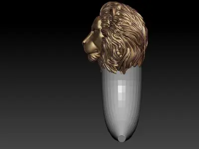 lion nail Head 3D print model