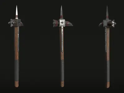 Medieval War Hammer - PBR Asset Low-poly 3D model