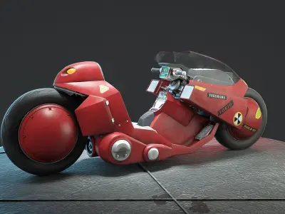 Akira Motorcycle Low-poly 3D model buy