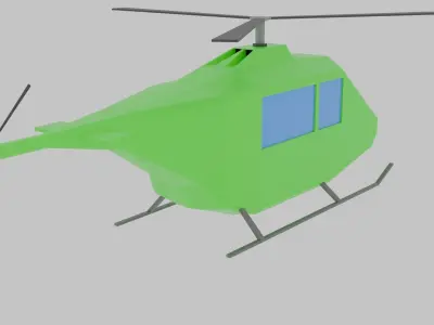 Low Poly Helicopter Free 3D model