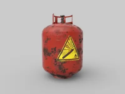 GAS TUBE GAME READY Low-poly 3D model