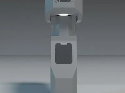 Futuristic post Unit 4 3D model