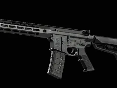 AR 15 Colt Low-poly 3D model