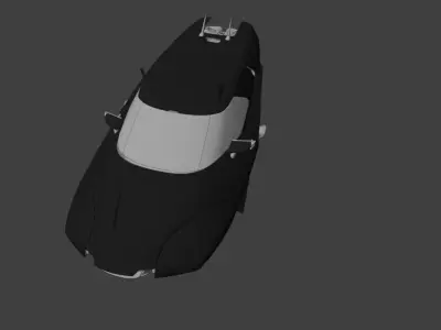 Futurex Sci-Fi Future Concept Cyberpunk Car Low-poly 3D model