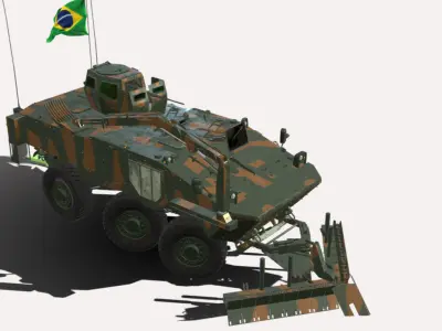 VBT IVECO GUARANI LIMPADOR DE MINAS Low-poly 3D model