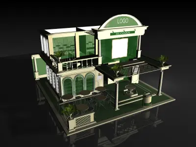 Industrial Expo Stand 3D model purchase