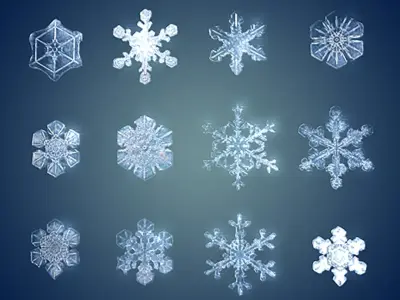 Snow flakes 3D model