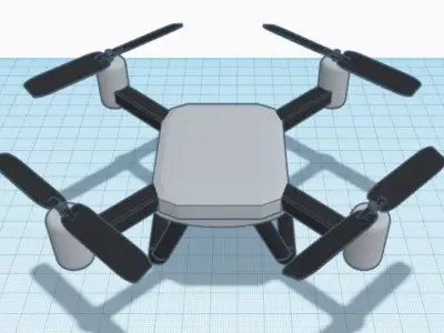 Drone with propellers 3D print model