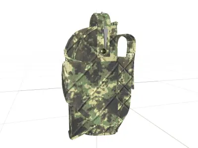 Military pistol holster Low-poly 3D model