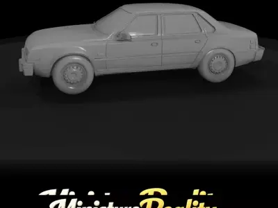 1-87 AMC Concord Sedan 1980 Print Ready STL 3D print model