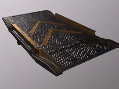 Crane Ramp Low-poly 3D model