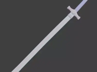 Kawaii Fantasy Pastel Sword 3D Model Low-poly 3D model