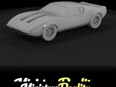 1-87 AMC AMX 2 - 1969 Print Ready STL 3D print model purchase