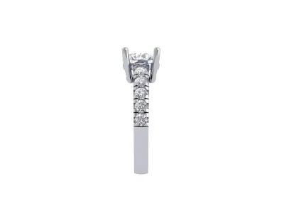 Solitaire Engagement Ring 3D print model 52