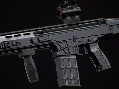 Bren 2 assault rifle Free low-poly 3D model