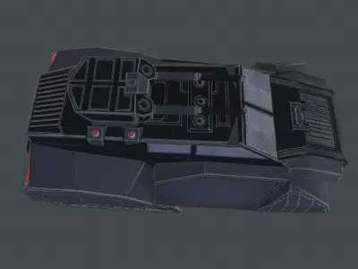 Saber Tank Low-poly 3D model