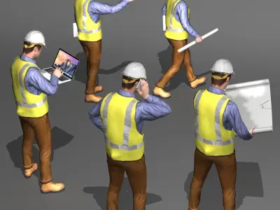 Workman - Engineer combo - LOD 3D model