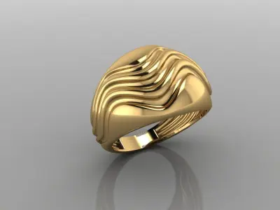 Ring women gold fuison  Free 3D print model