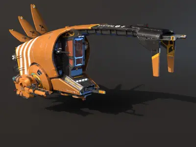 Spaceship Cobra Low-poly 3D model